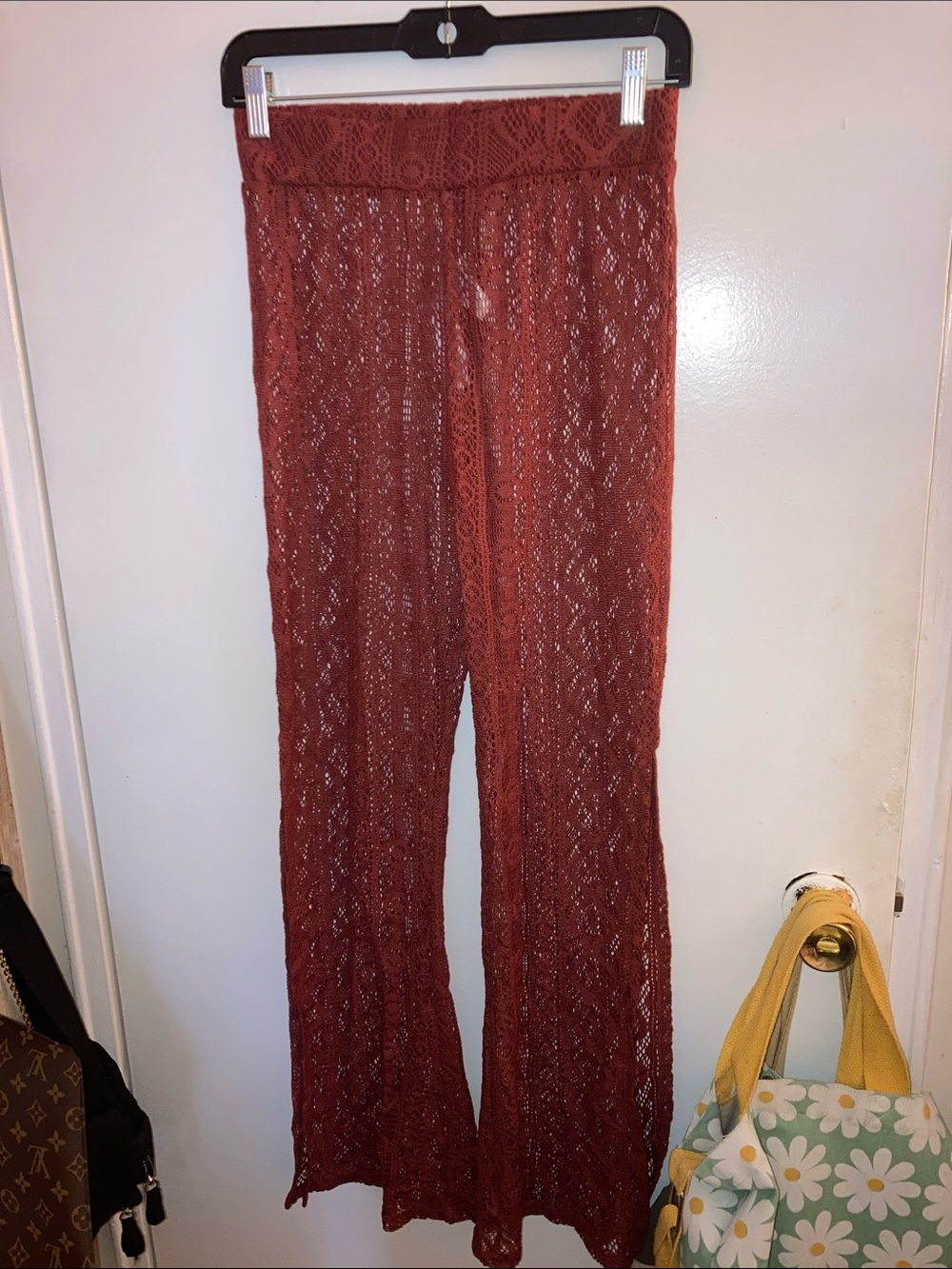 Primark Rust Red Crochet Lace Pants
